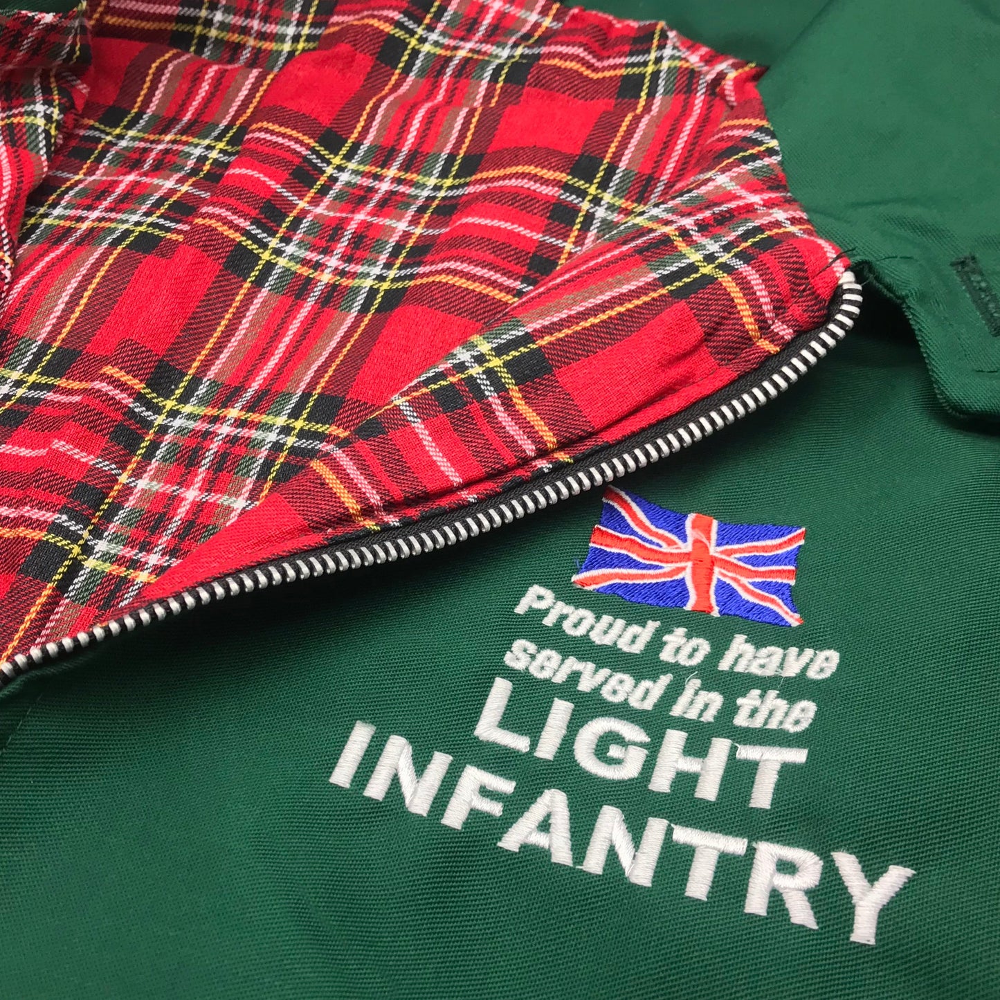 Proud to Have Served in The Light Infantry Harrington Jacket