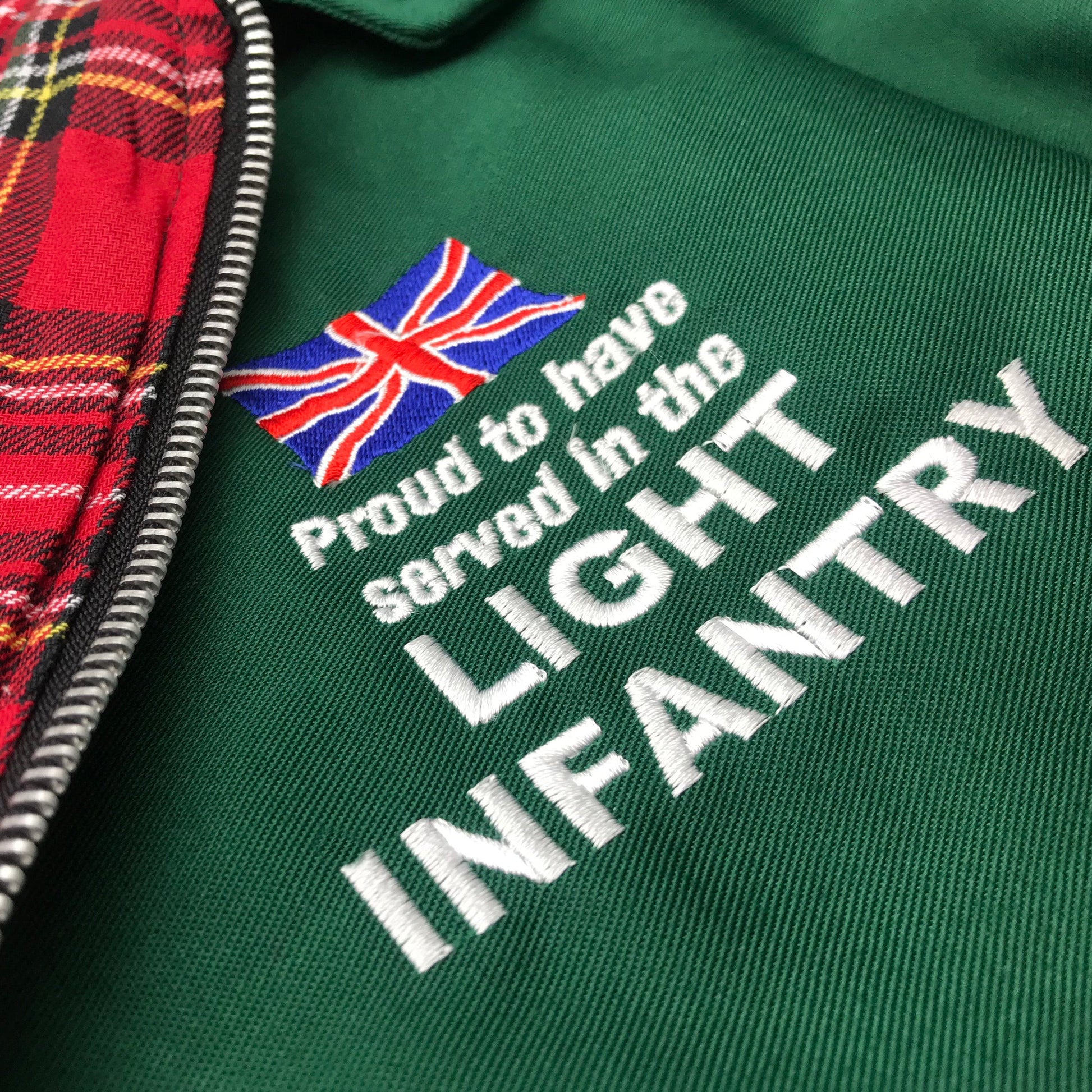 Proud to Have Served in The Light Infantry Harrington Jacket