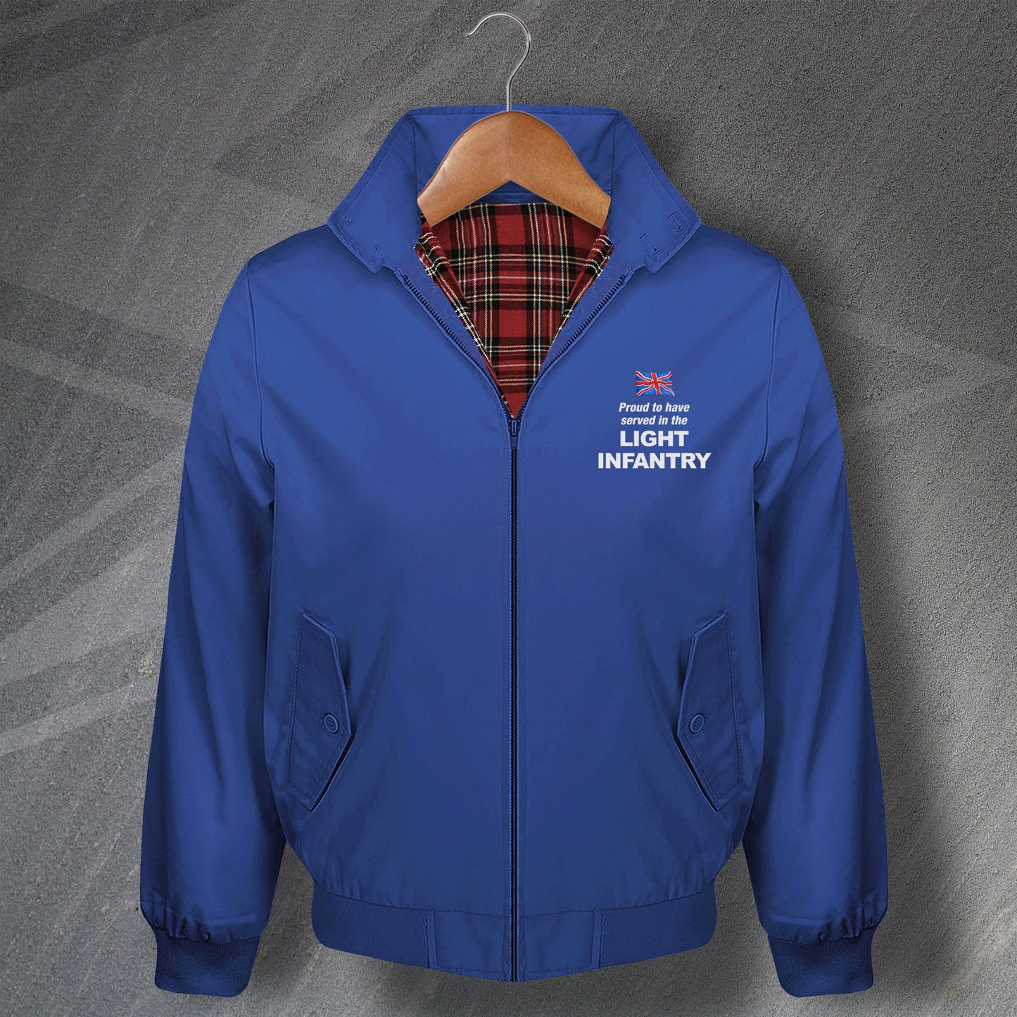 Proud to Have Served in The Light Infantry Harrington Jacket
