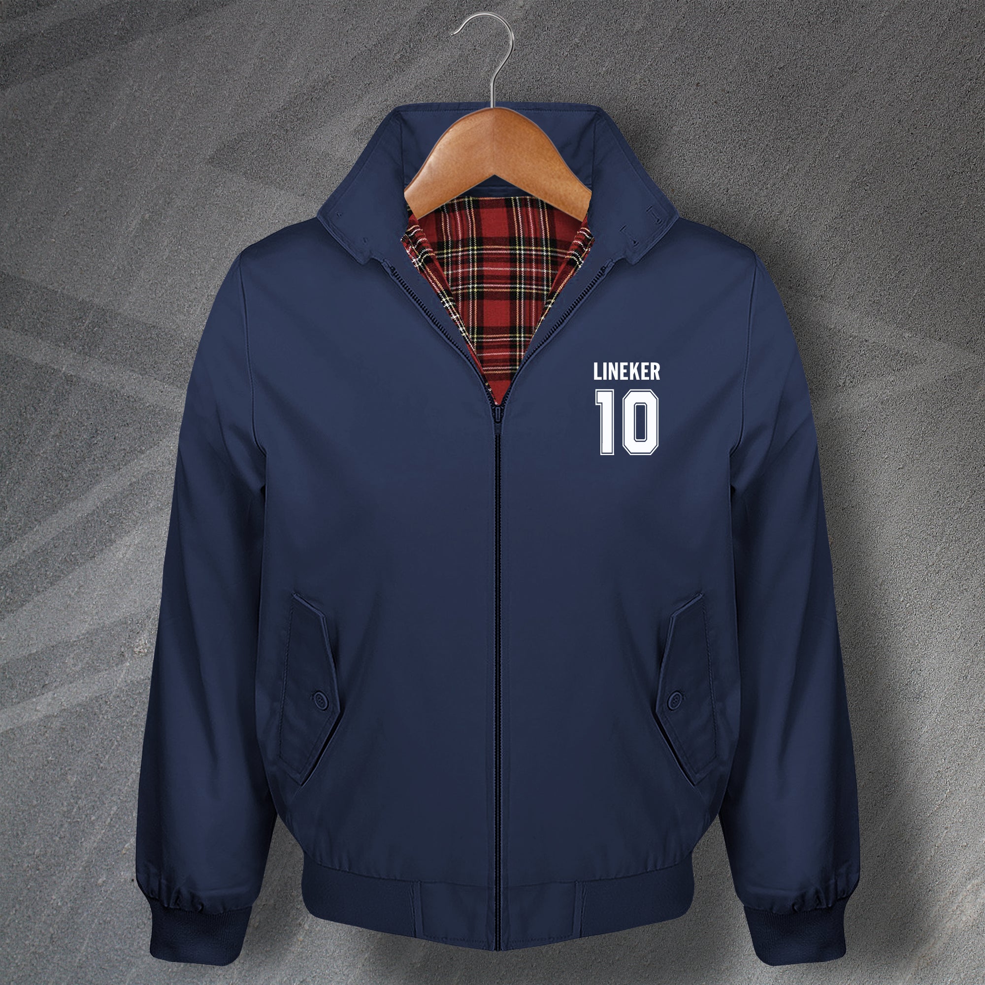 Gary Lineker Harrington Jacket | Embroidered Football Player Clothing –  Paddywear