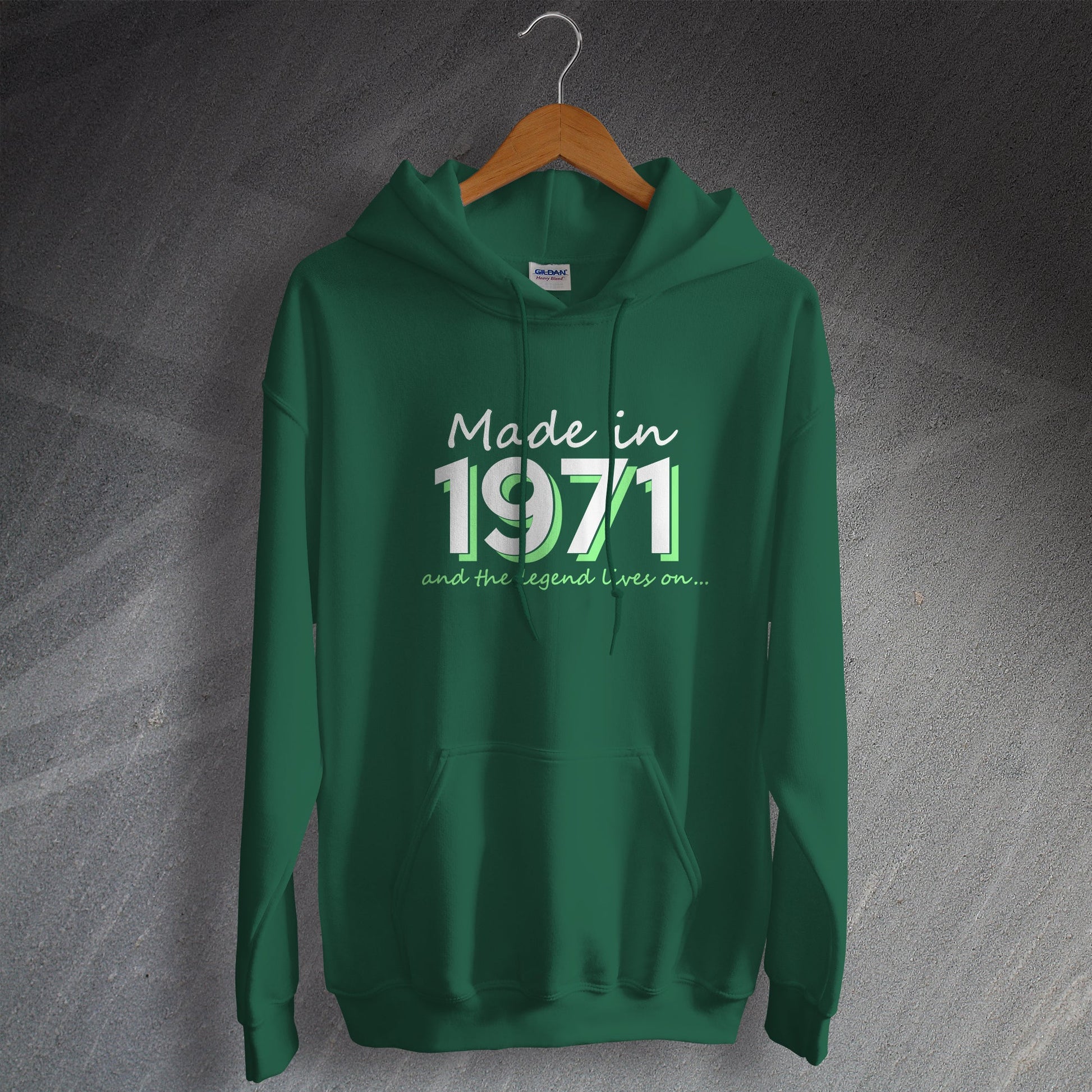 Made in 1971 and The Legend Lives On Hoodie