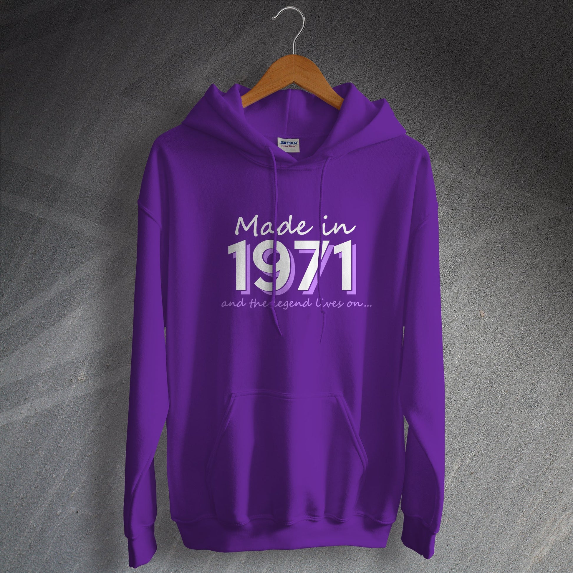 Made in 1971 and The Legend Lives On Hoodie
