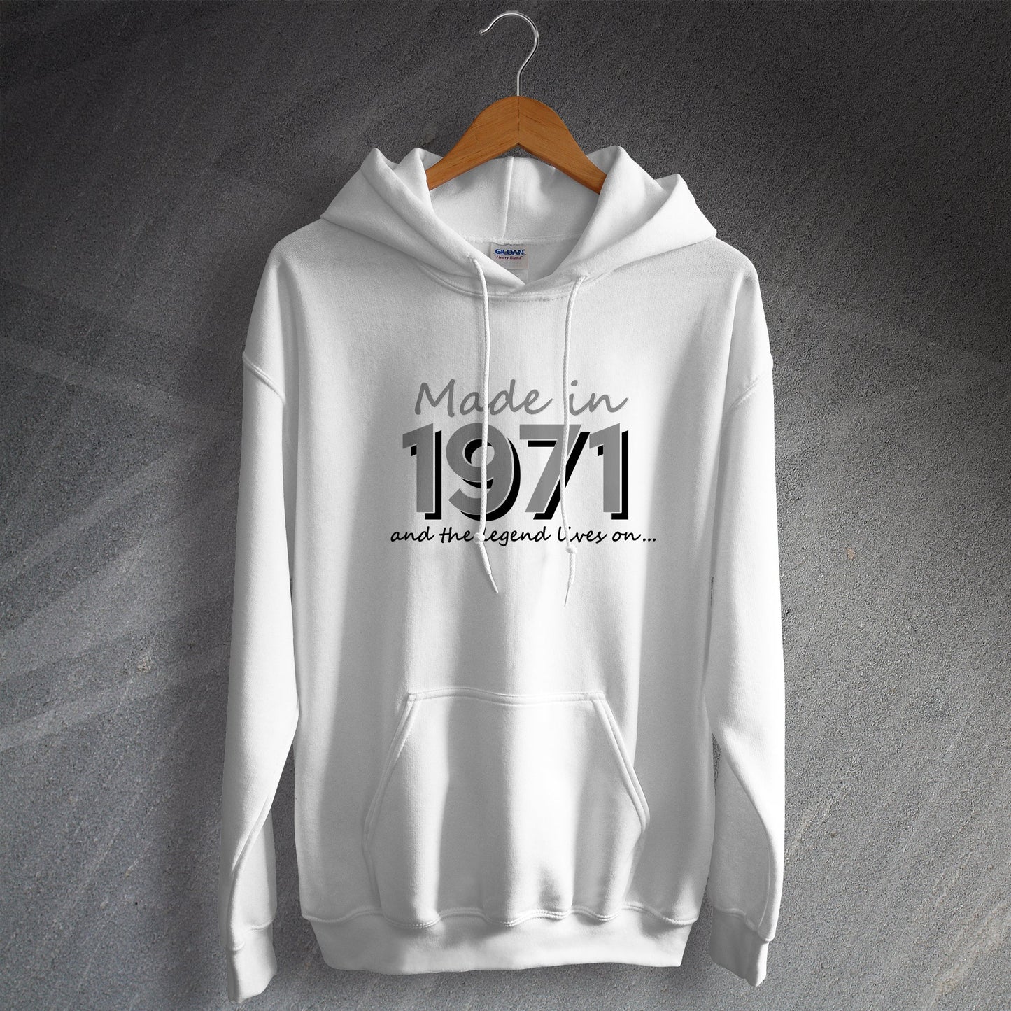 Made in 1971 and The Legend Lives On Hoodie