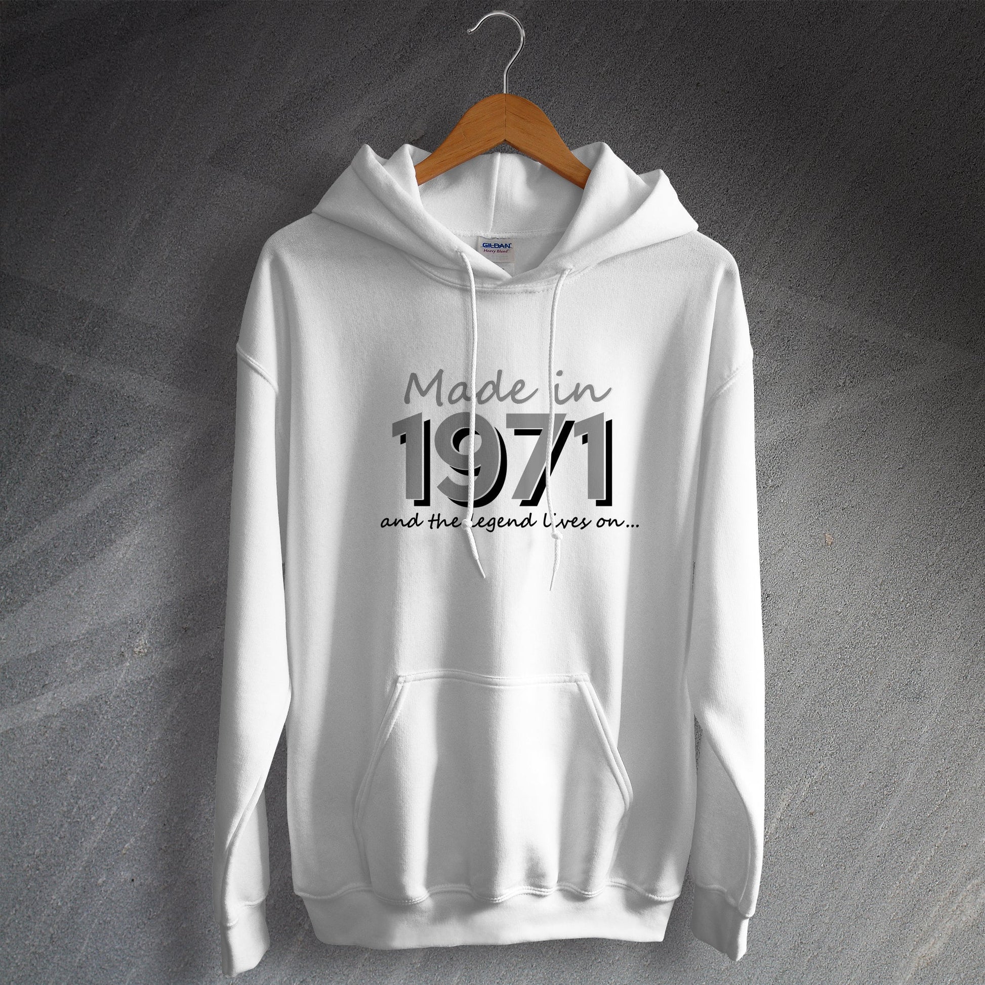 Made in 1971 and The Legend Lives On Hoodie