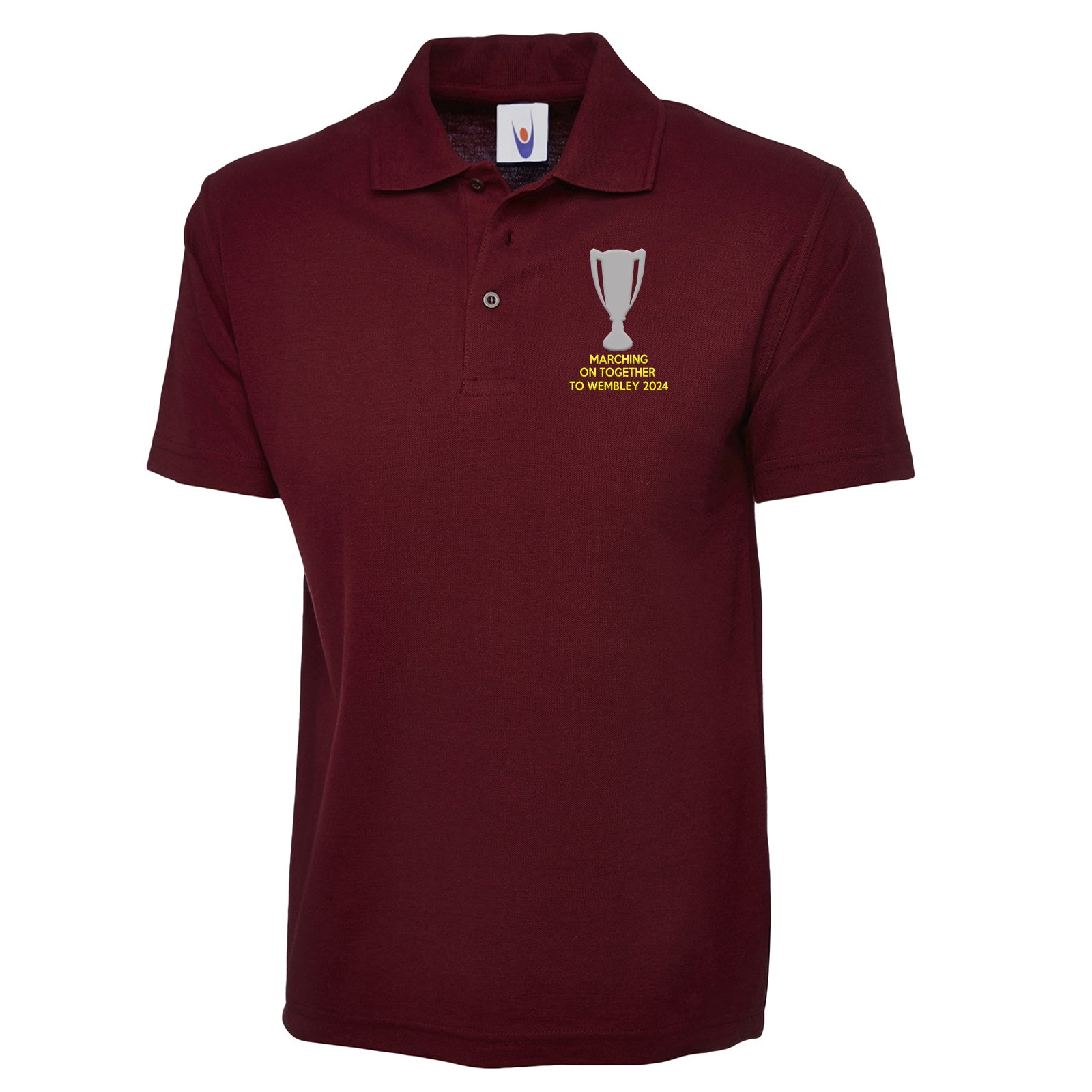 Leeds Marching On Together To Wembley 2024 Embroidered Polo Shirt
