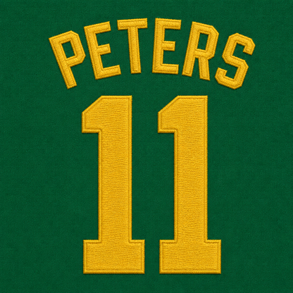 Peters 11 Embroidered Retro Sports Jersey with Print on Back