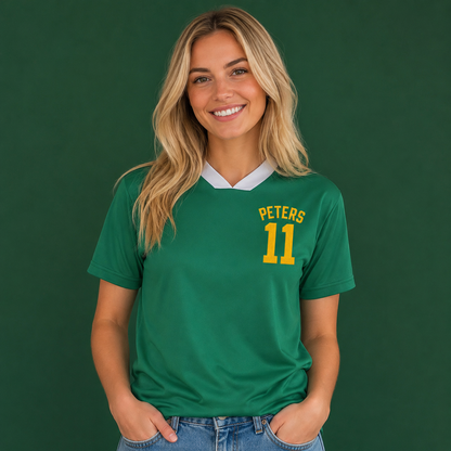 Peters 11 Embroidered Retro Sports Jersey with Print on Back