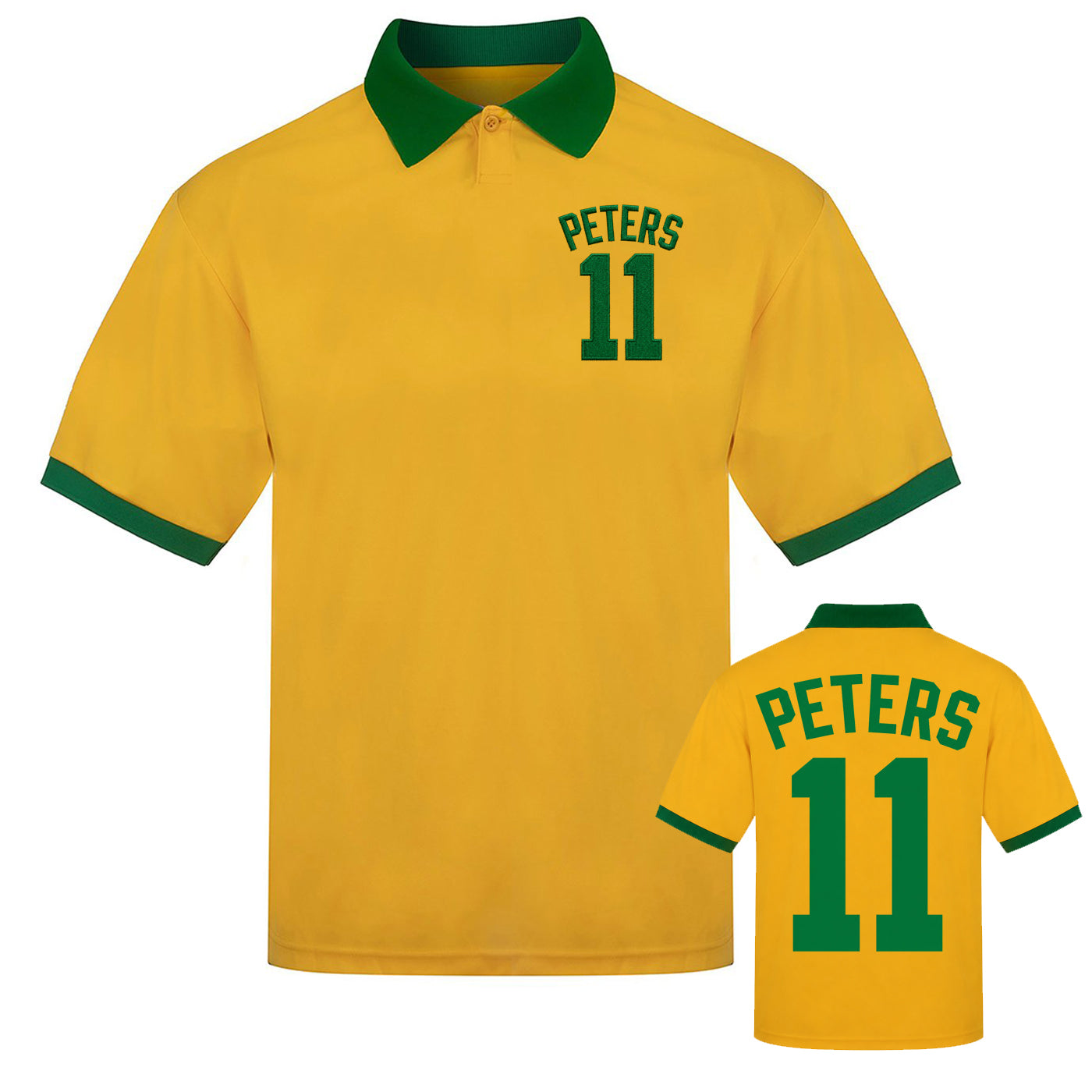 Peters 11 Embroidered Retro Sports Jersey with Print on Back