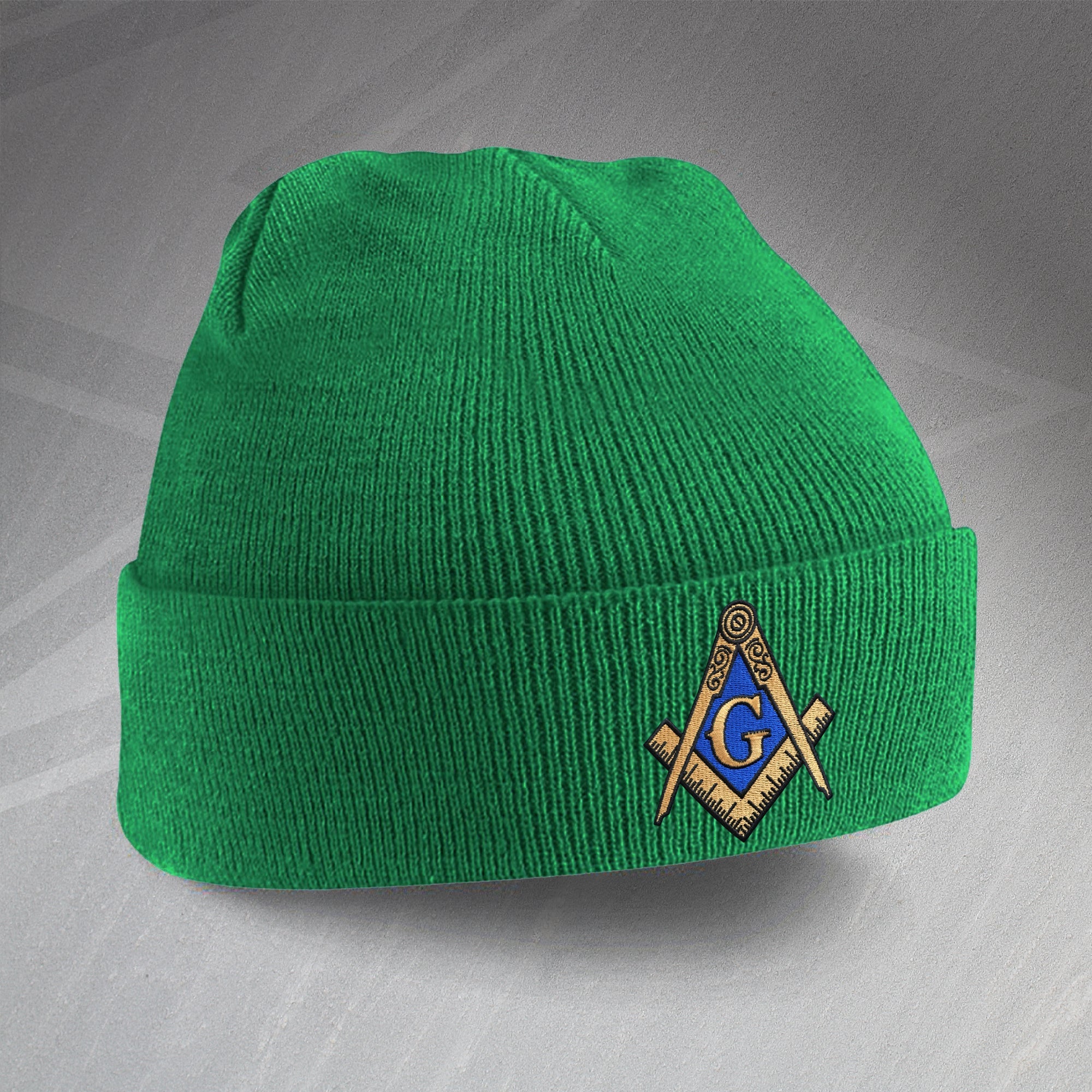 Masonic Freemason Beanie Cap – Black Acrylic Stretch Fit – One Size Unisex