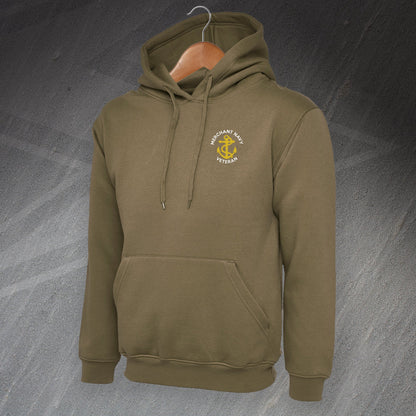 Merchant Navy Veteran Anchor Embroidered Hoodie