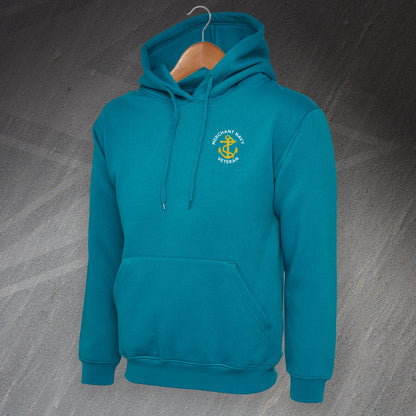 Merchant Navy Veteran Anchor Embroidered Hoodie