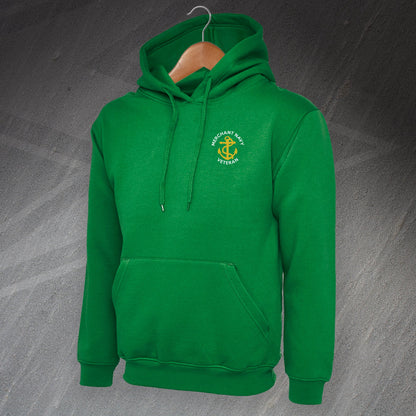 Merchant Navy Veteran Anchor Embroidered Hoodie