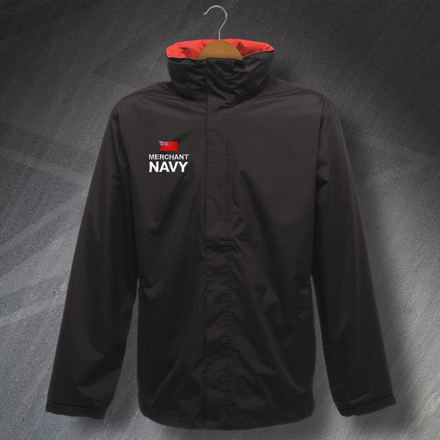 Merchant Navy Embroidered Waterproof Jacket