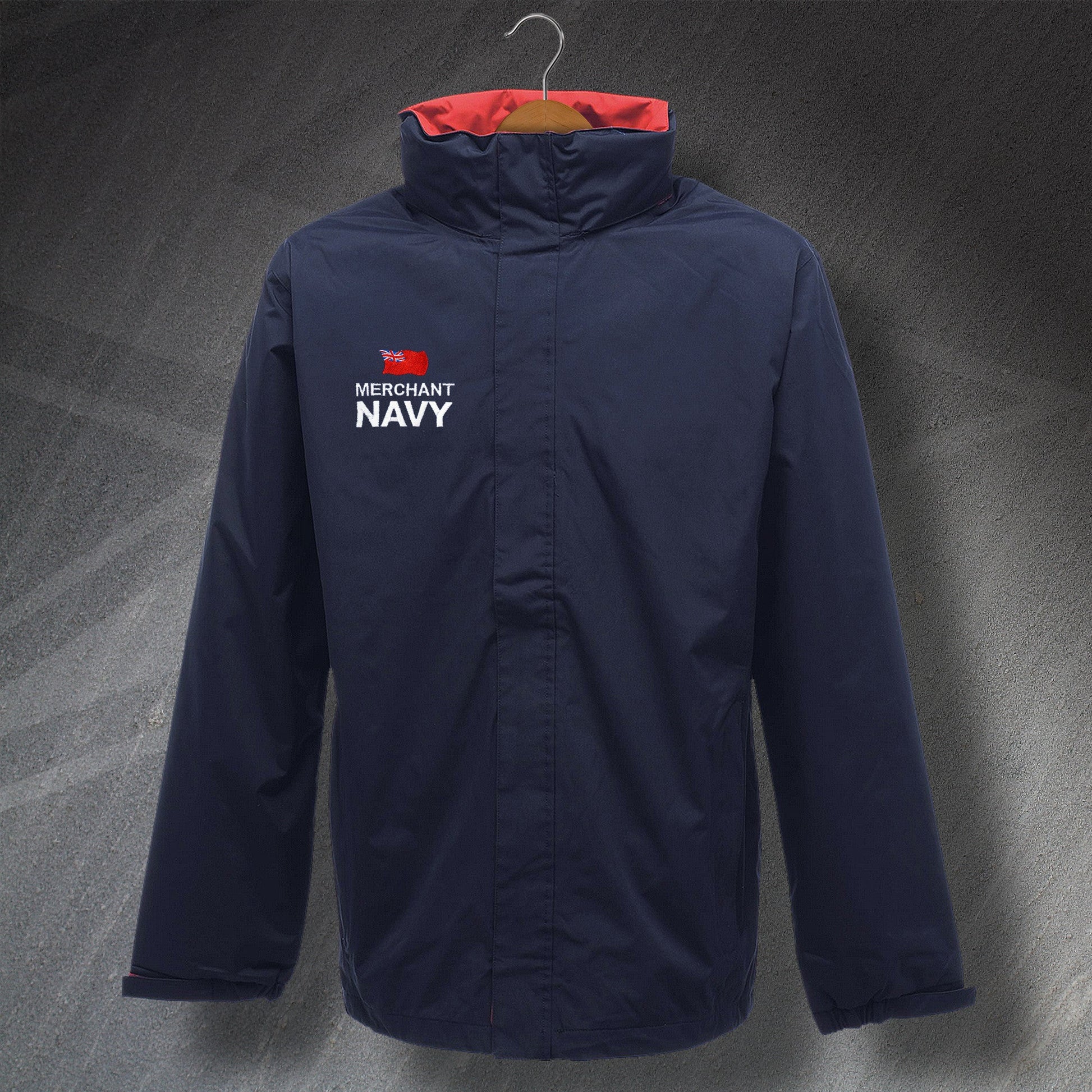 Merchant Navy Embroidered Waterproof Jacket
