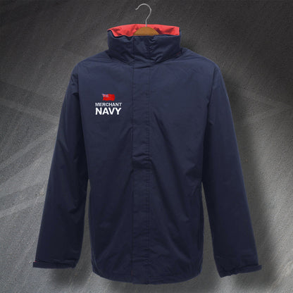 Merchant Navy Embroidered Waterproof Jacket