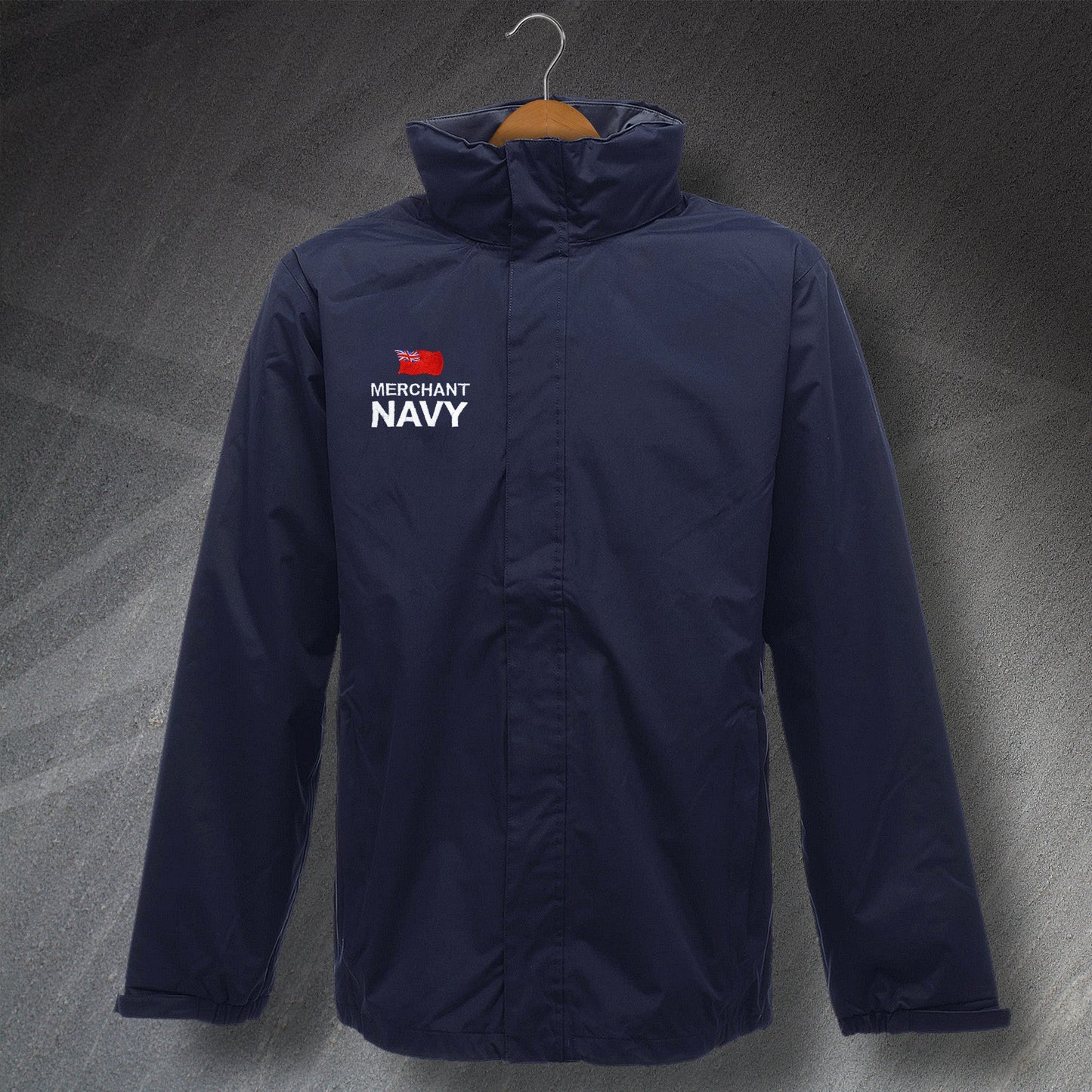 Merchant Navy Embroidered Waterproof Jacket