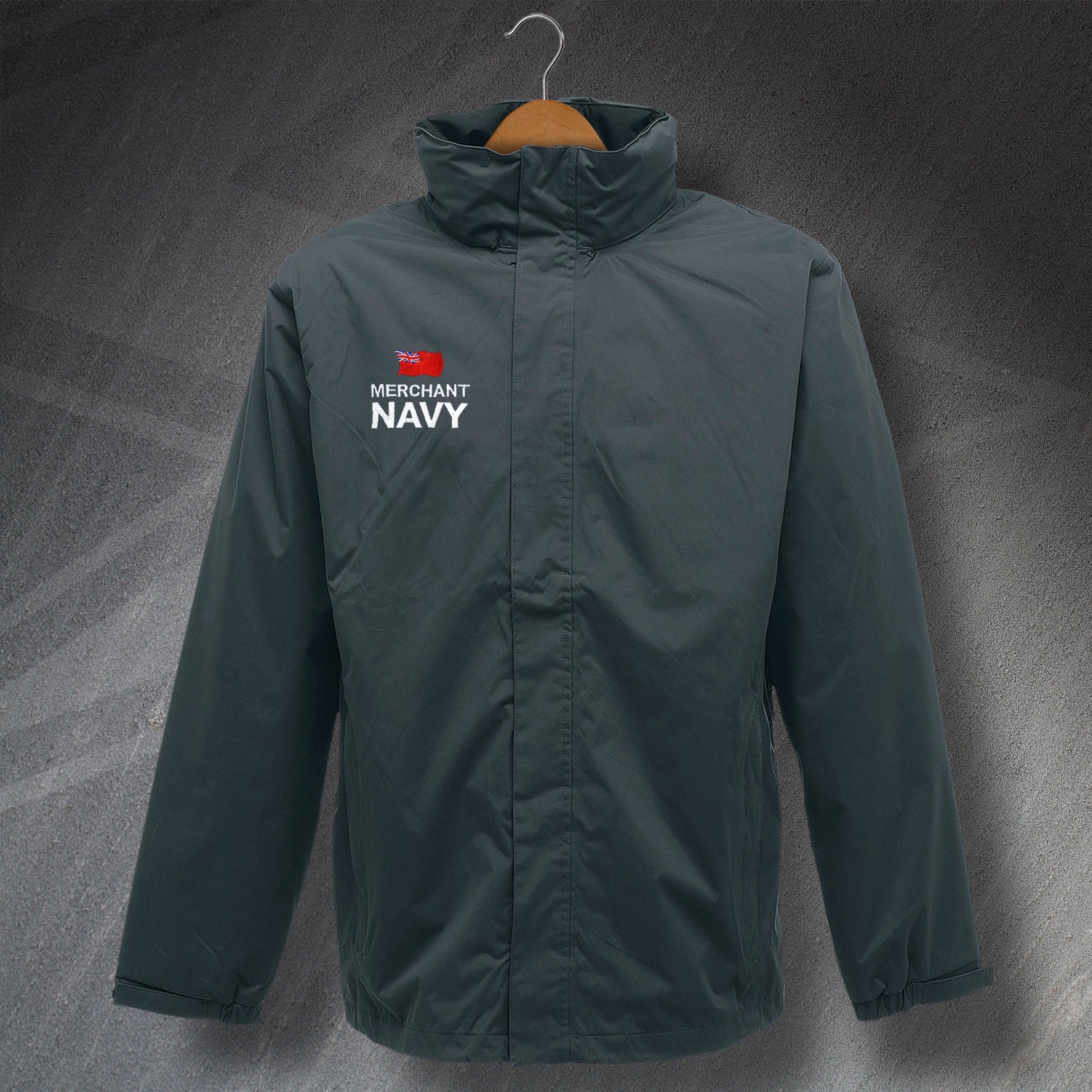 Merchant Navy Embroidered Waterproof Jacket