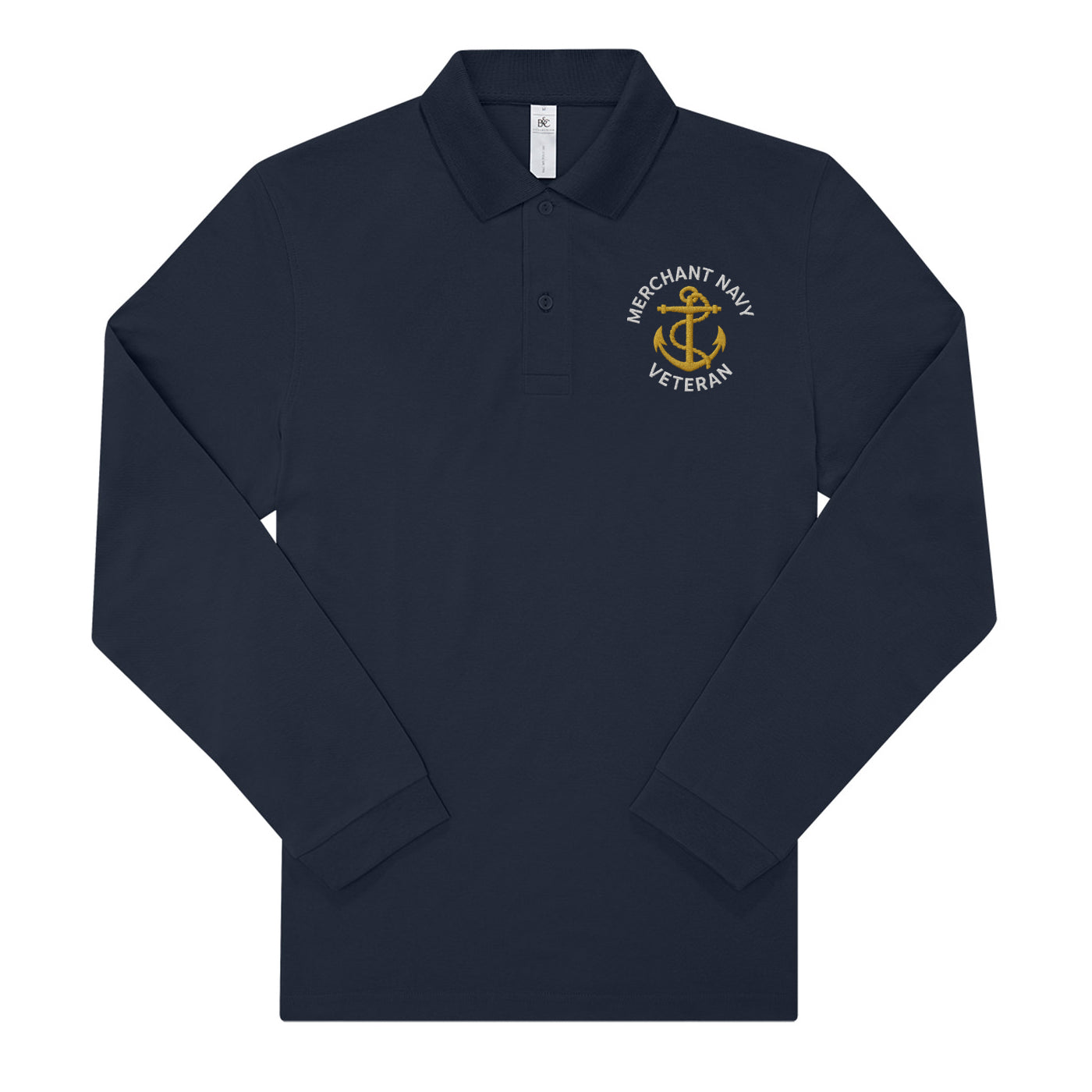 Merchant Navy Long Sleeve Polo Shirt