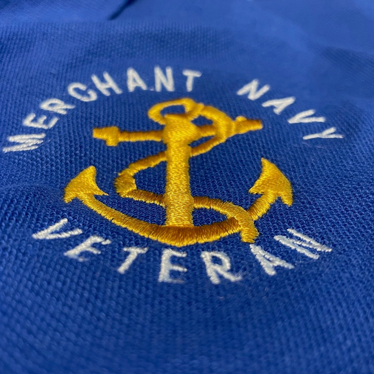 Merchant Navy Veteran Anchor Embroidered Classic Polo Shirt