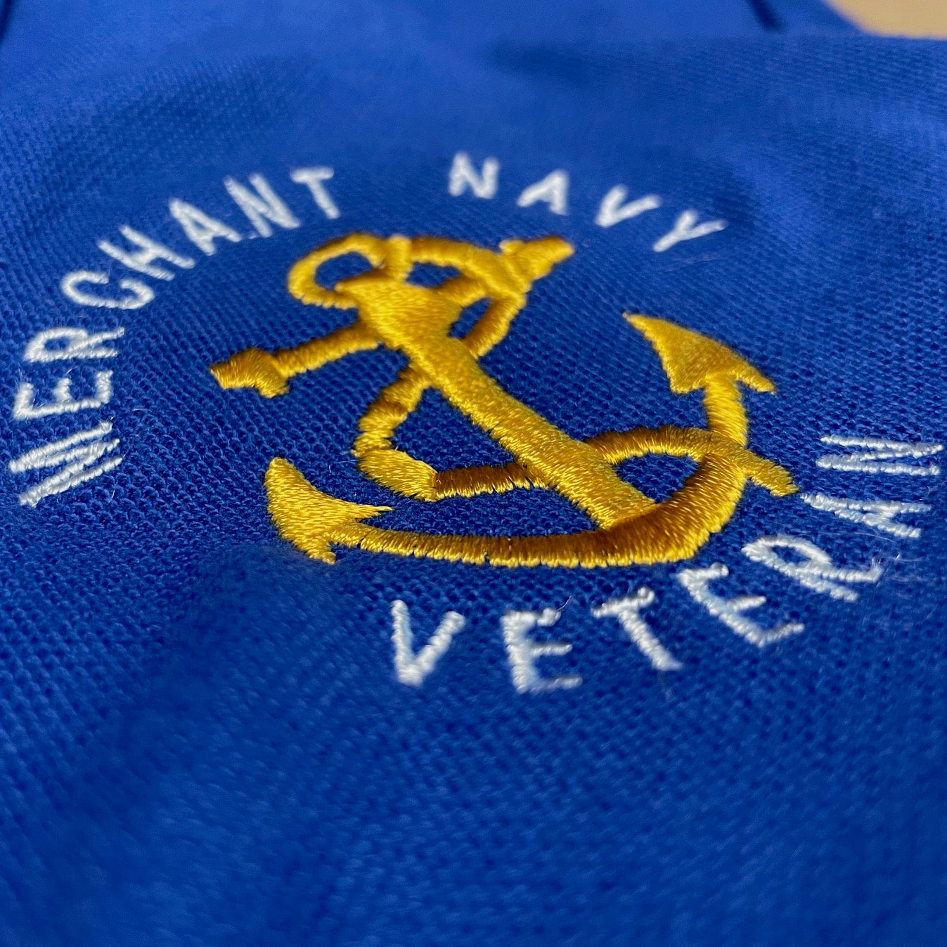 Merchant Navy Veteran Anchor Embroidered Classic Polo Shirt