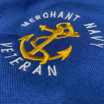 Merchant Navy Veteran Anchor Embroidered Classic Polo Shirt