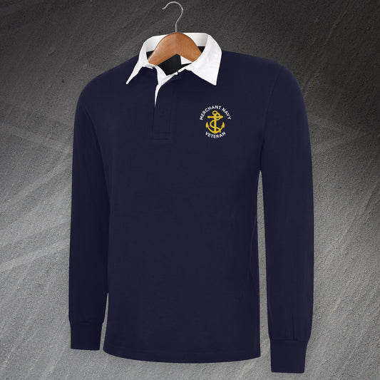 Merchant Navy Embroidered Rugby Shirt