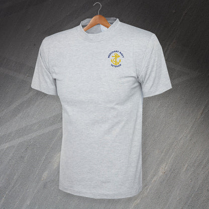 Merchant Navy Veteran Anchor Embroidered T-Shirt