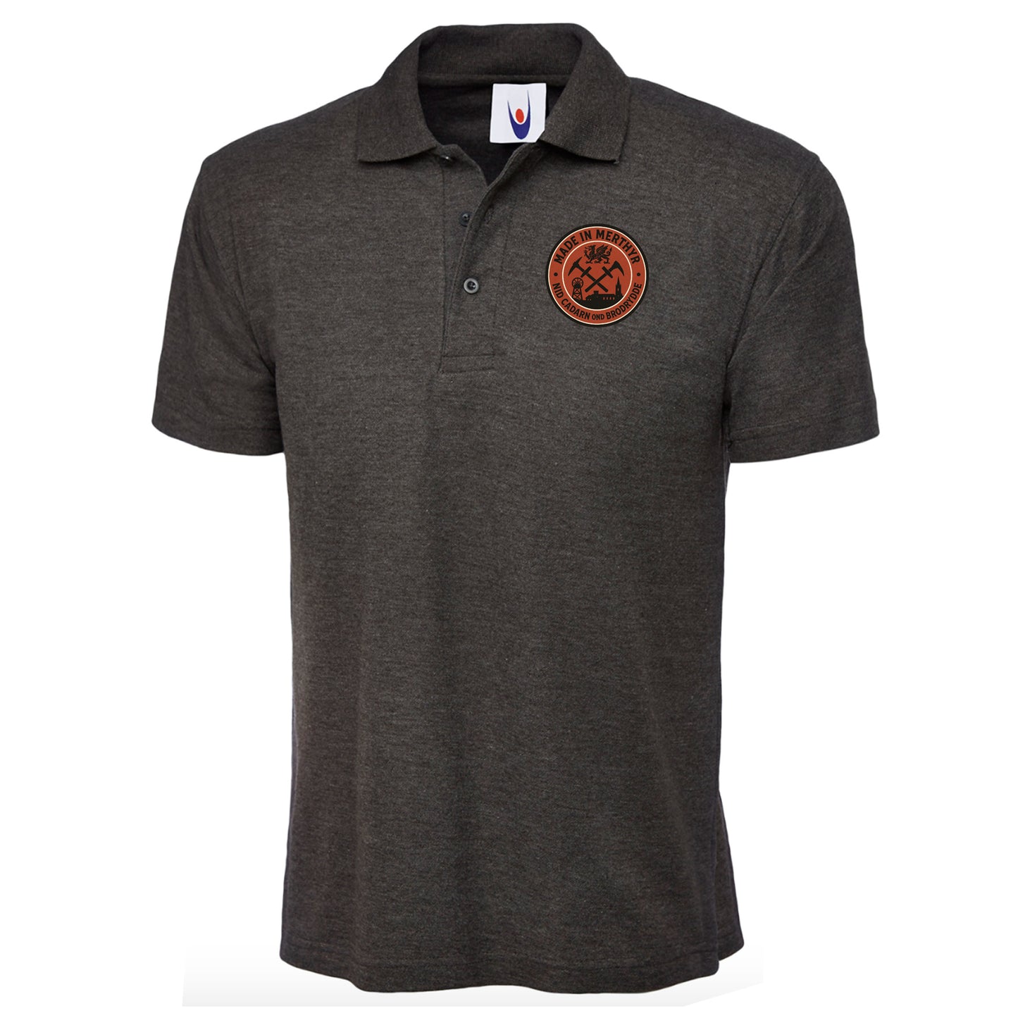 Made in Merthyr Nid Cadarn Ond Brodrydde Embroidered Classic Polo Shirt