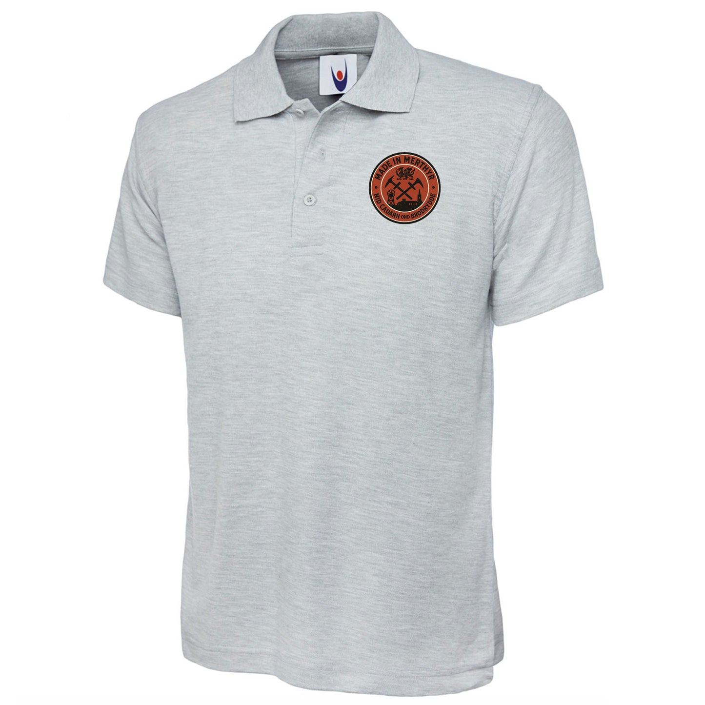 Made in Merthyr Nid Cadarn Ond Brodrydde Embroidered Classic Polo Shirt