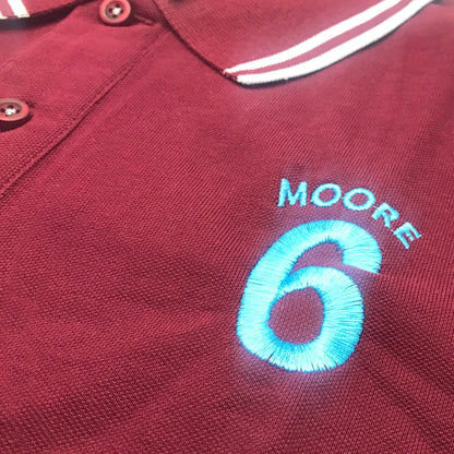 Moore Football Tipped Polo Shirt