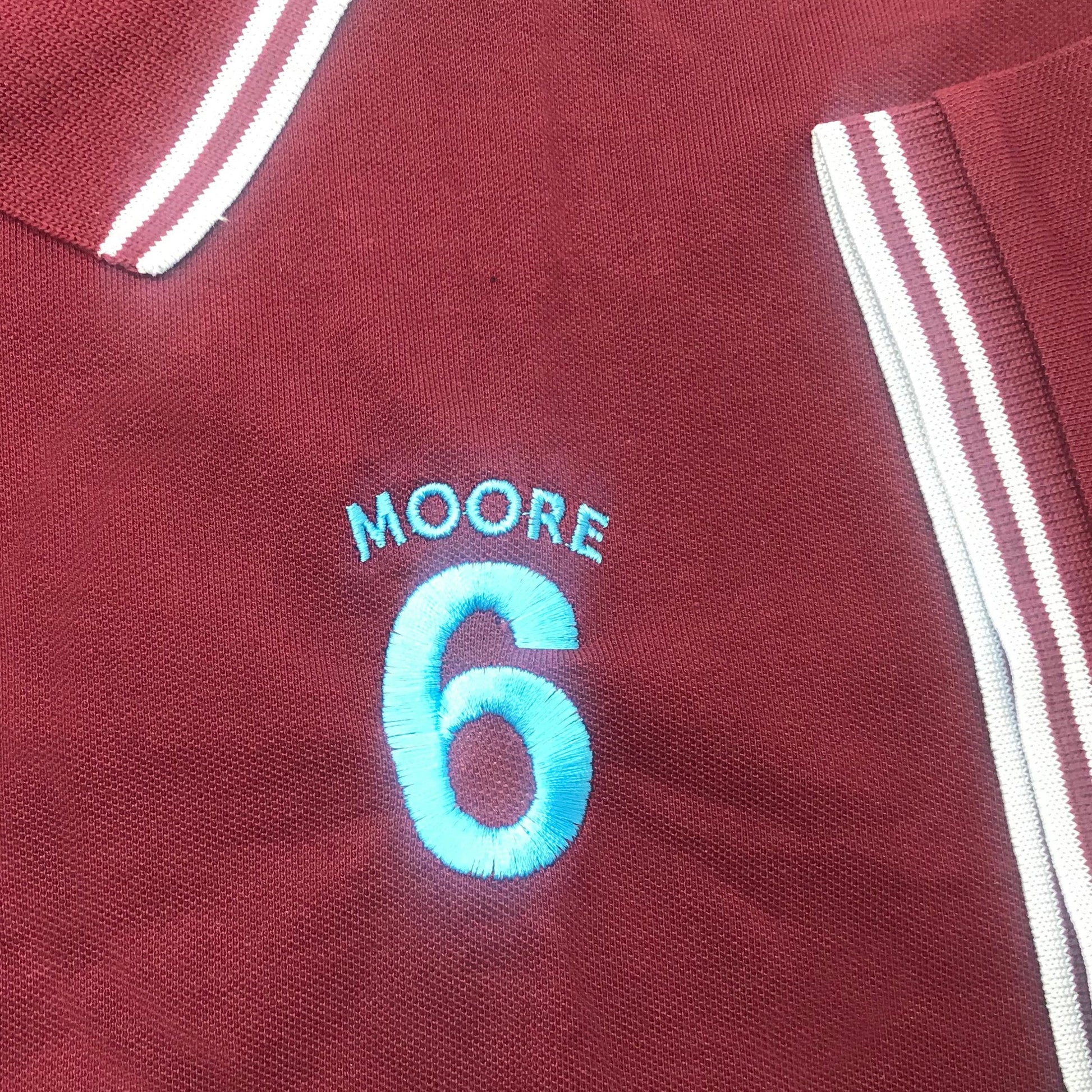 Moore Football Tipped Polo Shirt