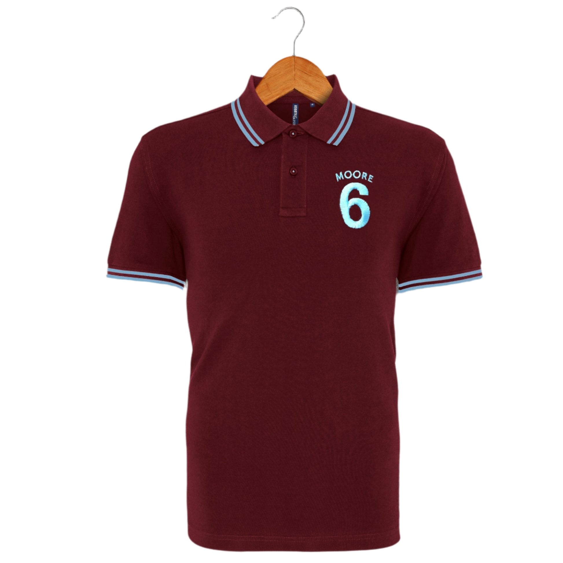 Moore Football Tipped Polo Shirt