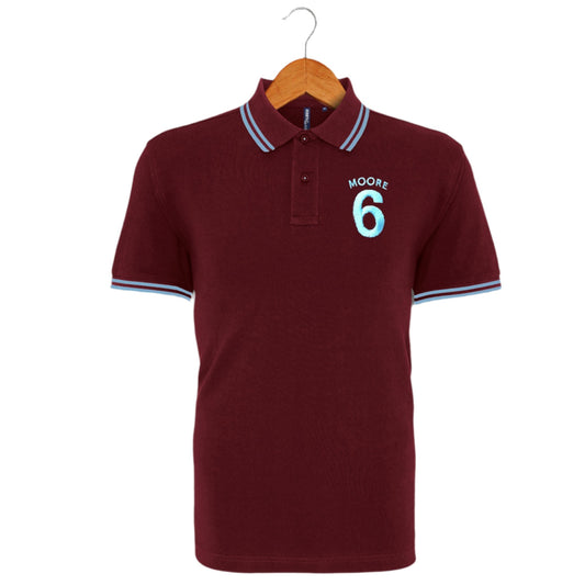 Moore Football Tipped Polo Shirt