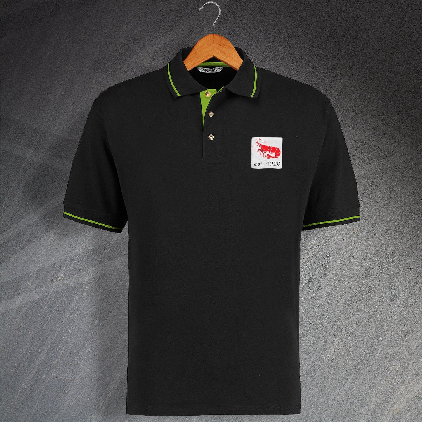 Retro Morecambe Embroidered Contrast Polo Shirt