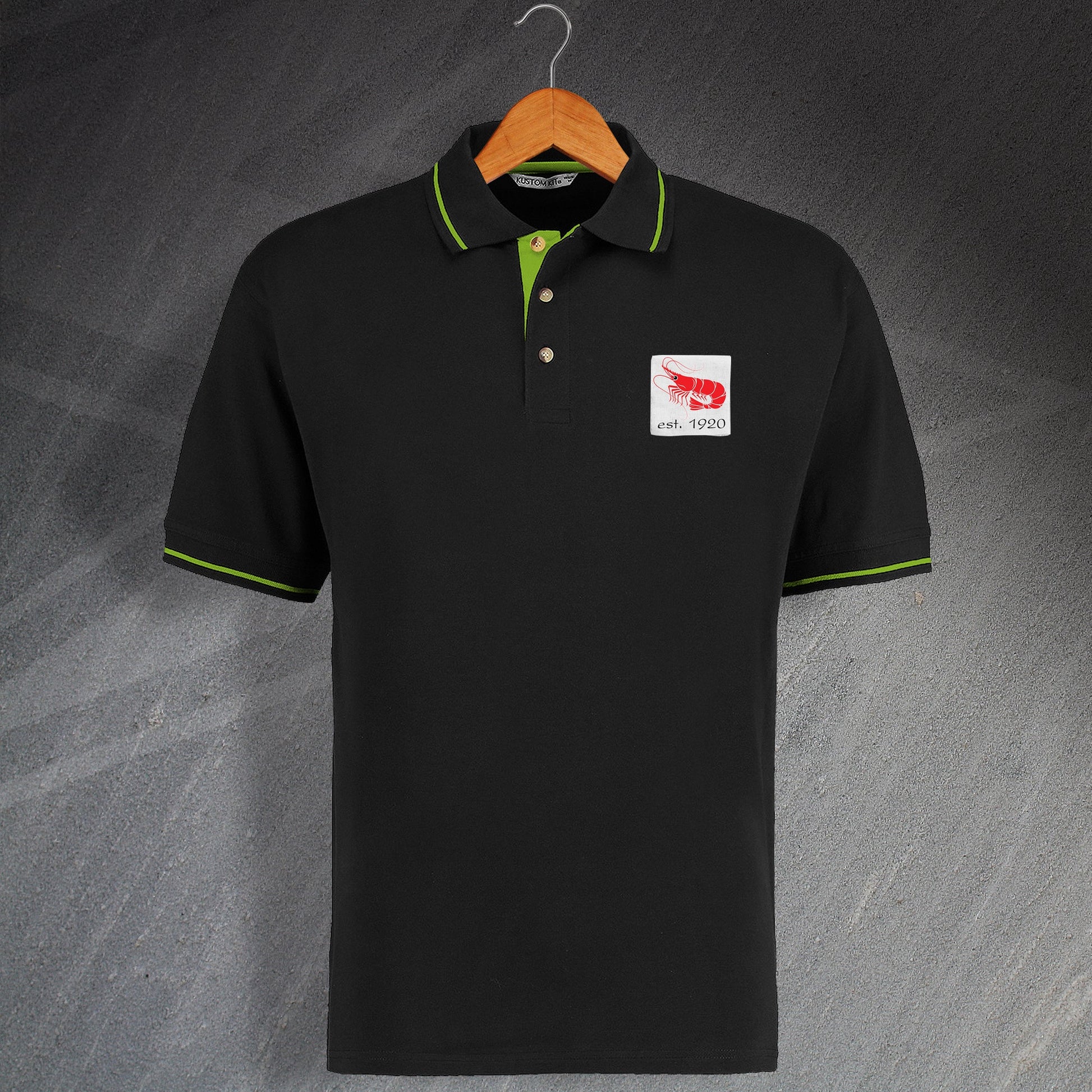 Retro Morecambe Embroidered Contrast Polo Shirt