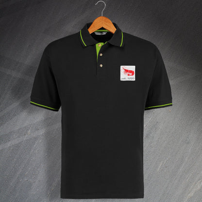 Retro Morecambe Embroidered Contrast Polo Shirt