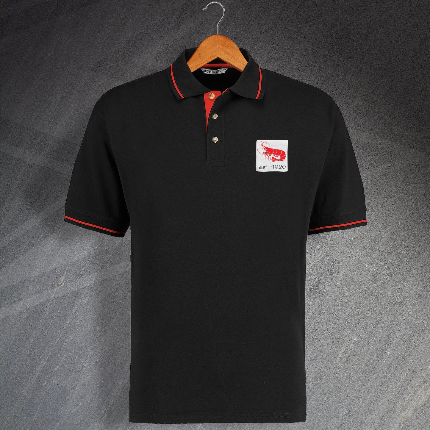 Retro Morecambe Embroidered Contrast Polo Shirt