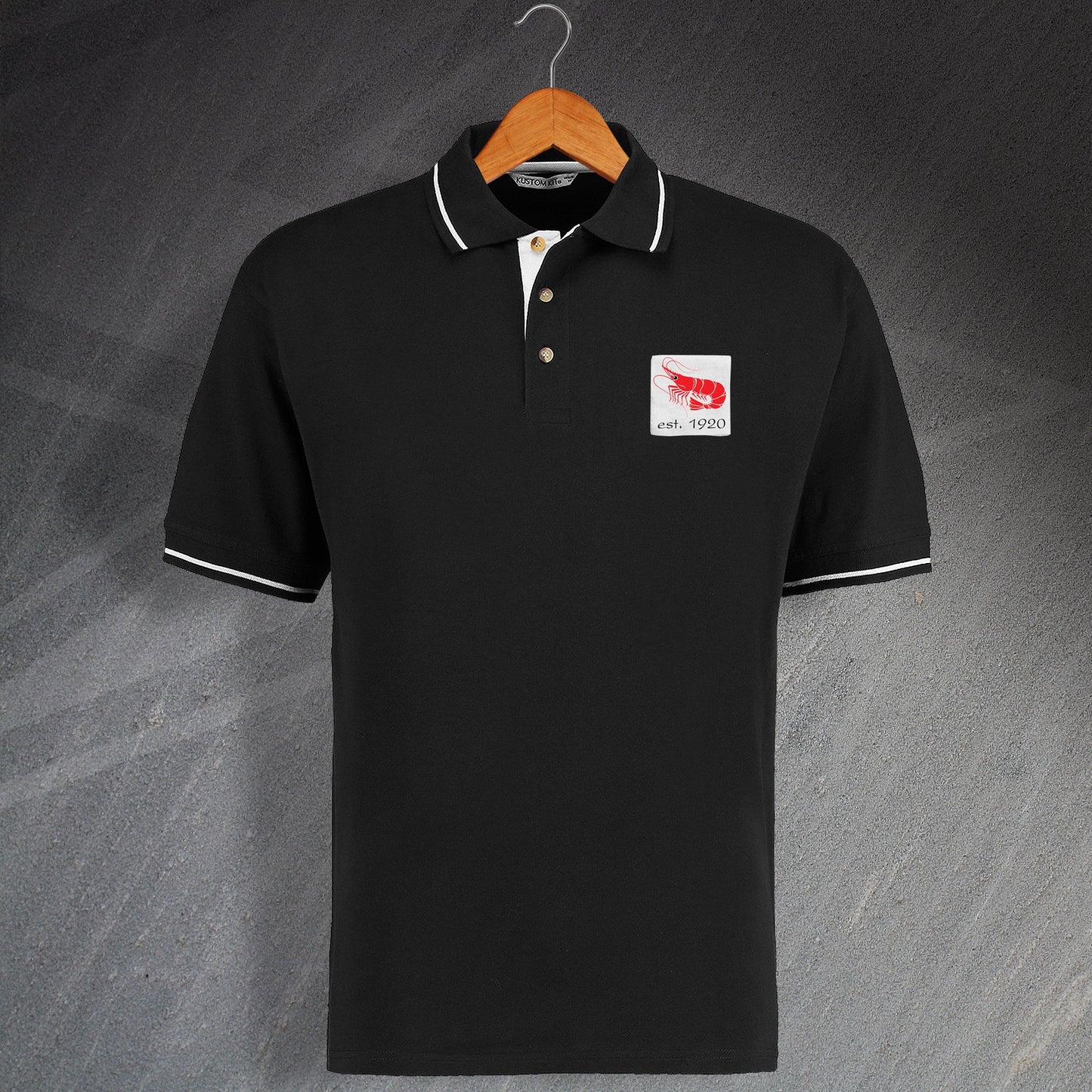 Retro Morecambe Embroidered Contrast Polo Shirt
