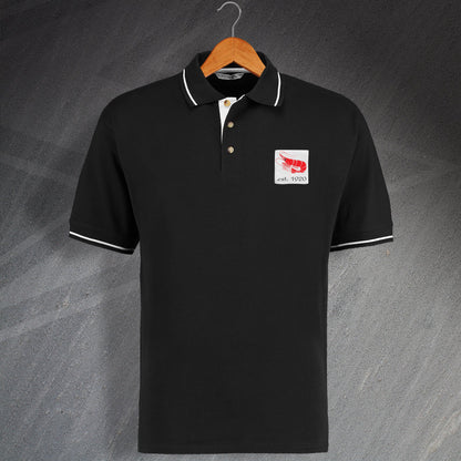 Retro Morecambe Embroidered Contrast Polo Shirt
