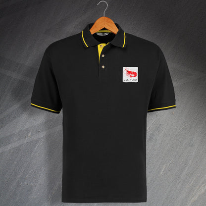 Retro Morecambe Embroidered Contrast Polo Shirt
