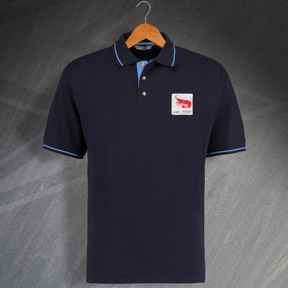 Retro Morecambe Embroidered Contrast Polo Shirt
