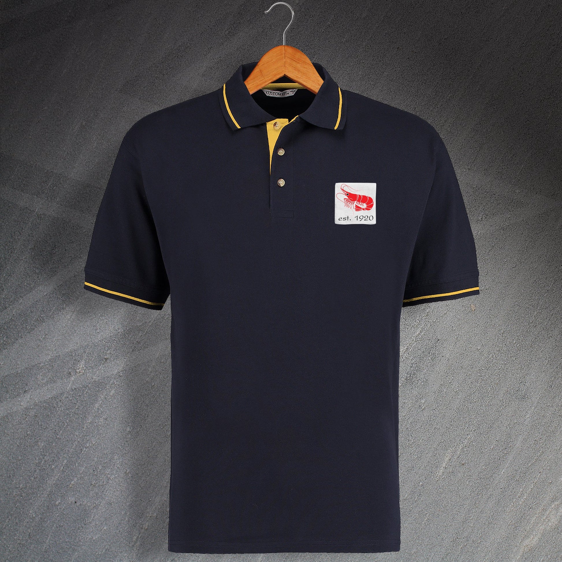 Retro Morecambe Embroidered Contrast Polo Shirt