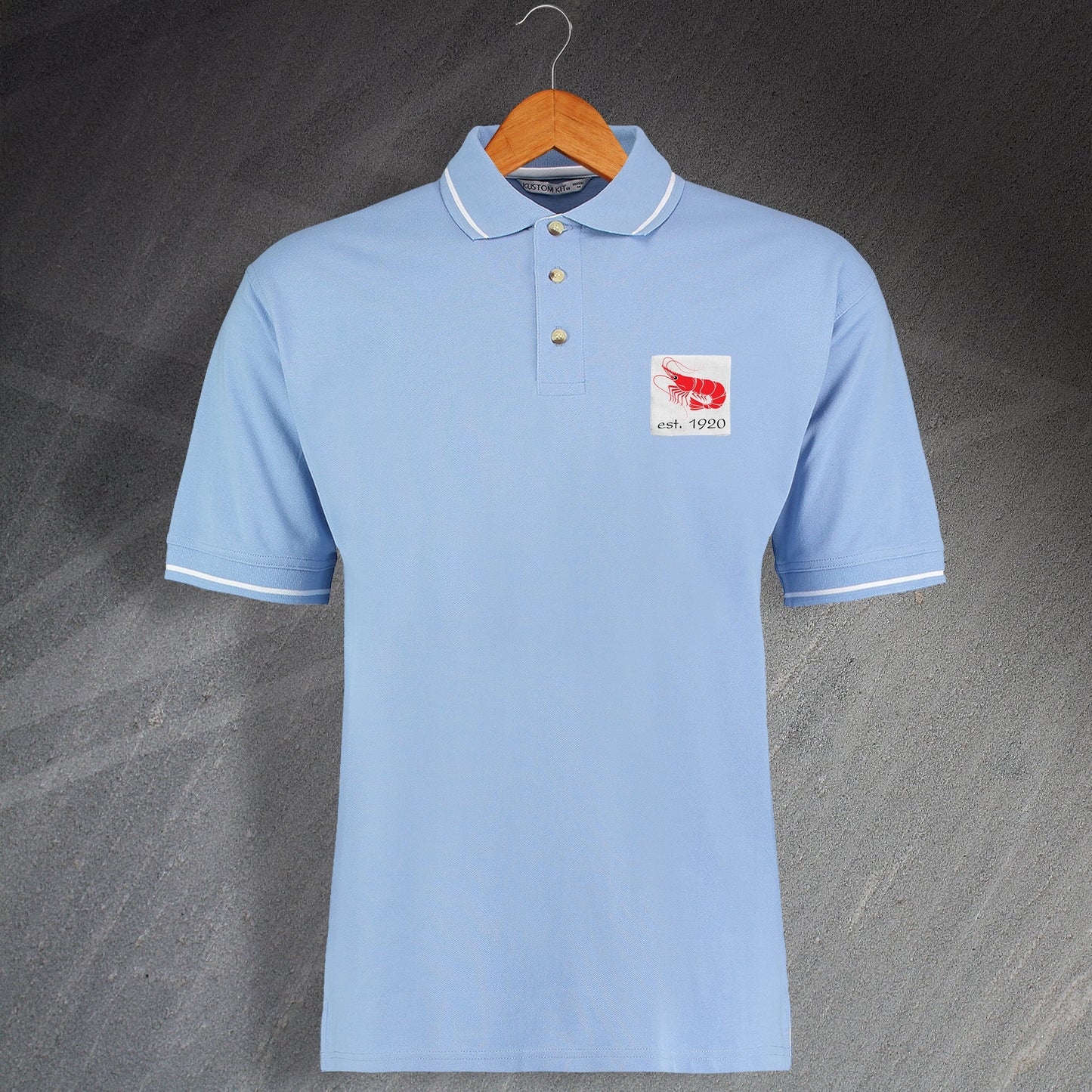 Retro Morecambe Embroidered Contrast Polo Shirt