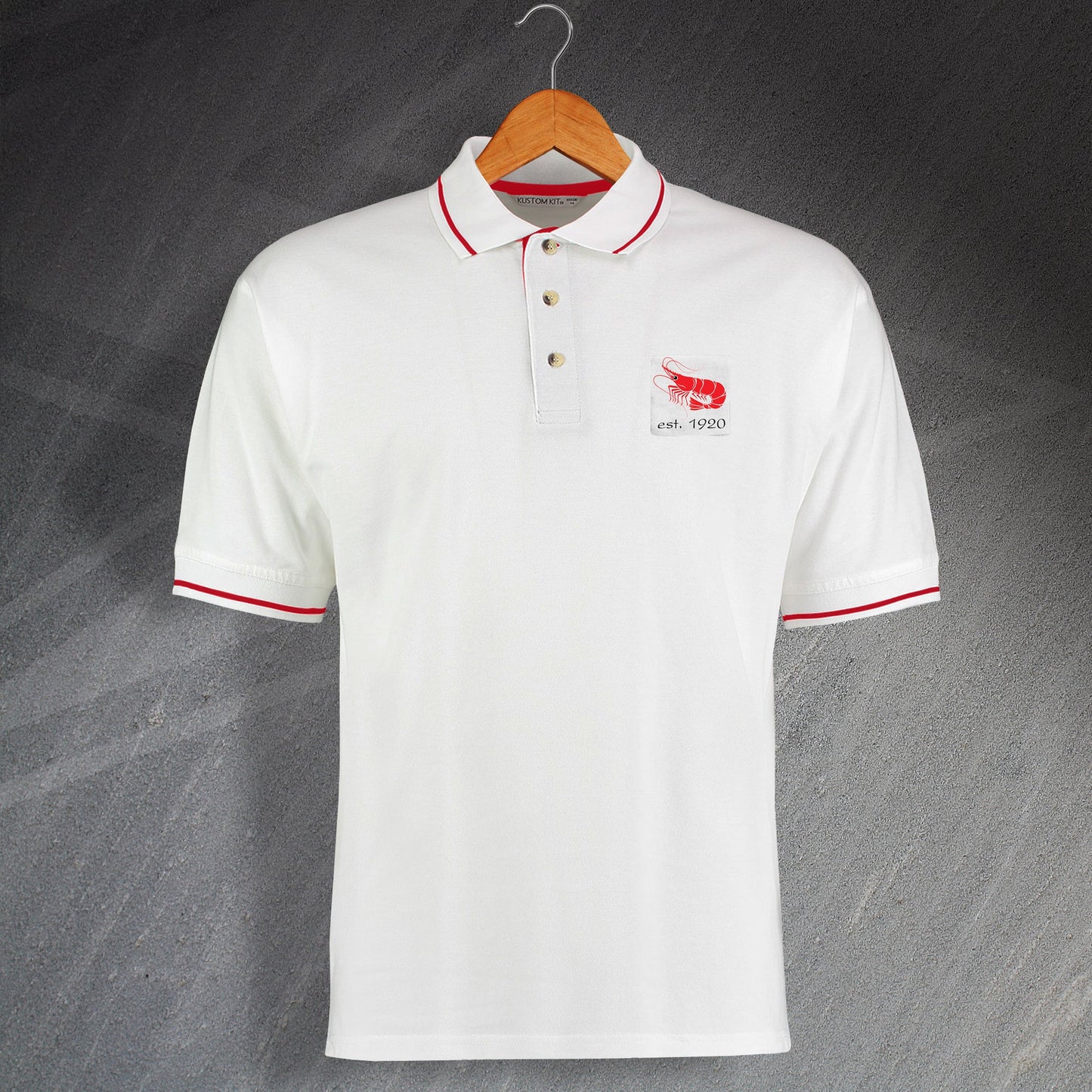 Retro Morecambe Embroidered Contrast Polo Shirt