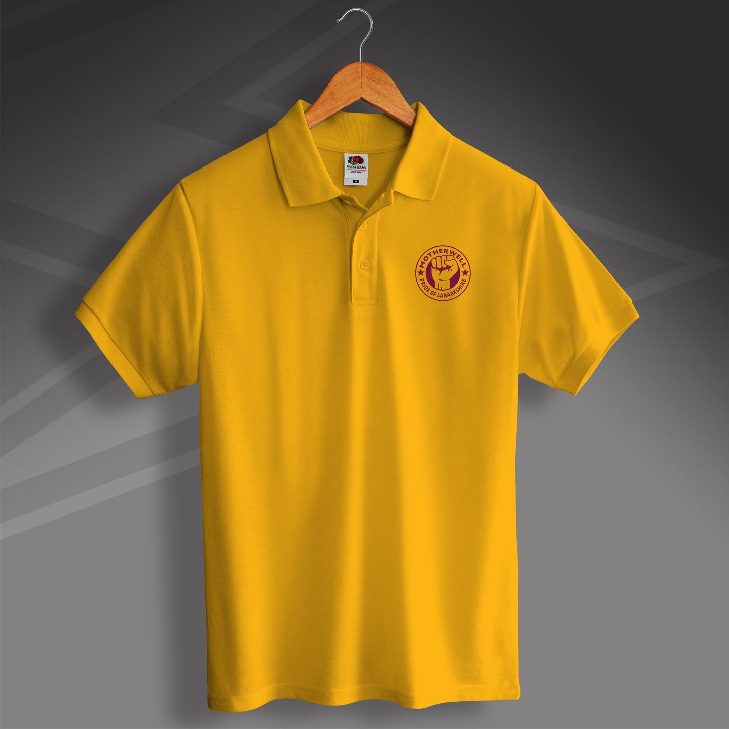 Motherwell Polo Shirt with The Pride of Lanarkshire Design