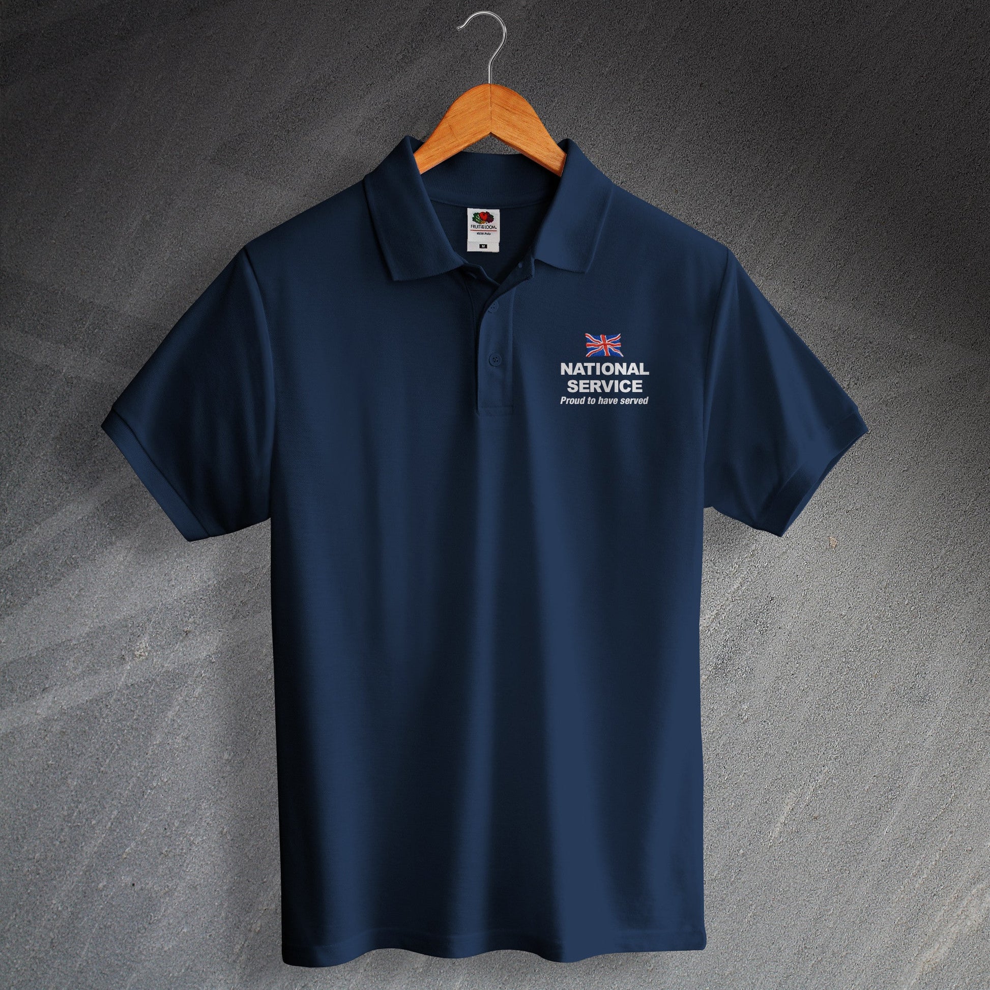 National Service Embroidered Polo Shirt
