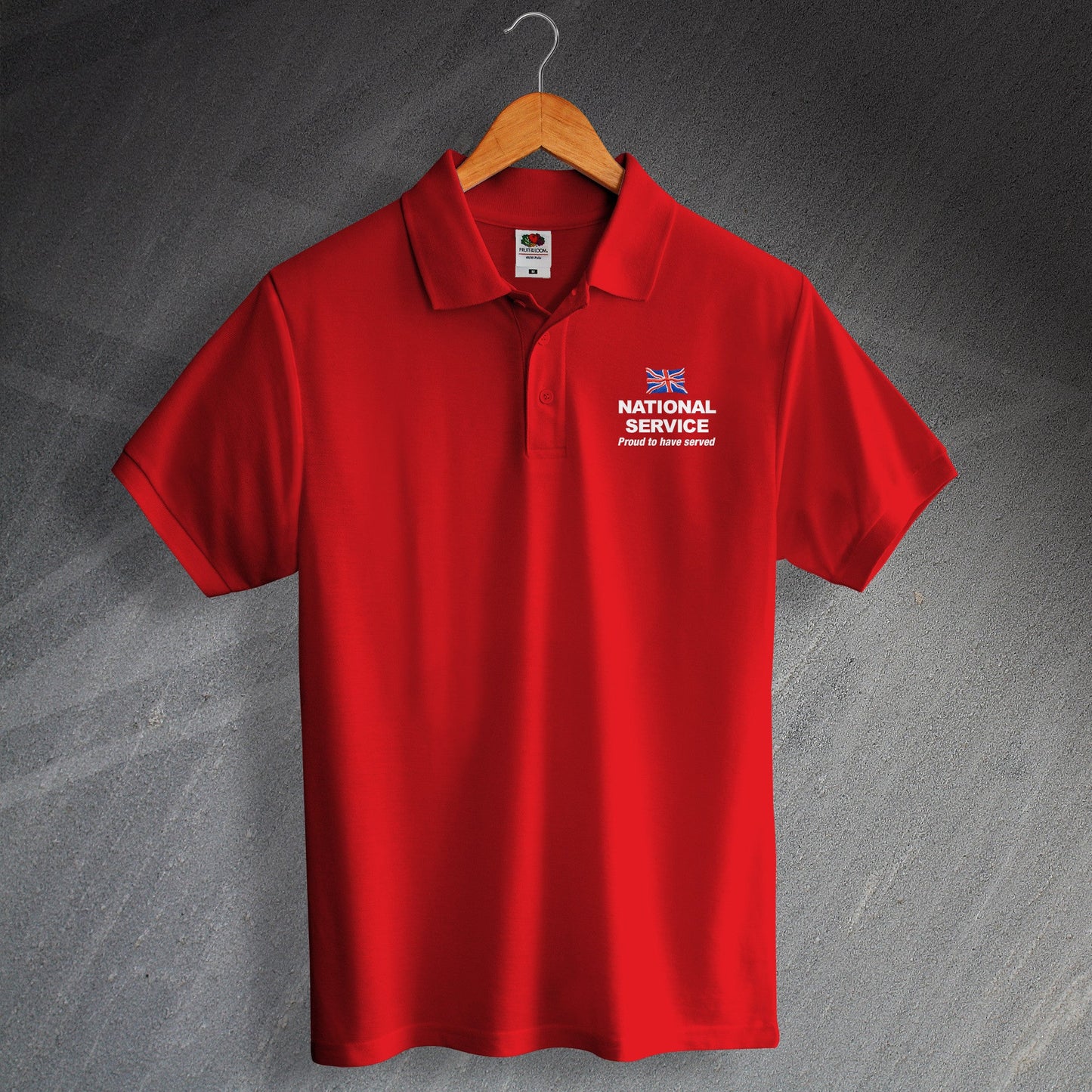 National Service Embroidered Polo Shirt