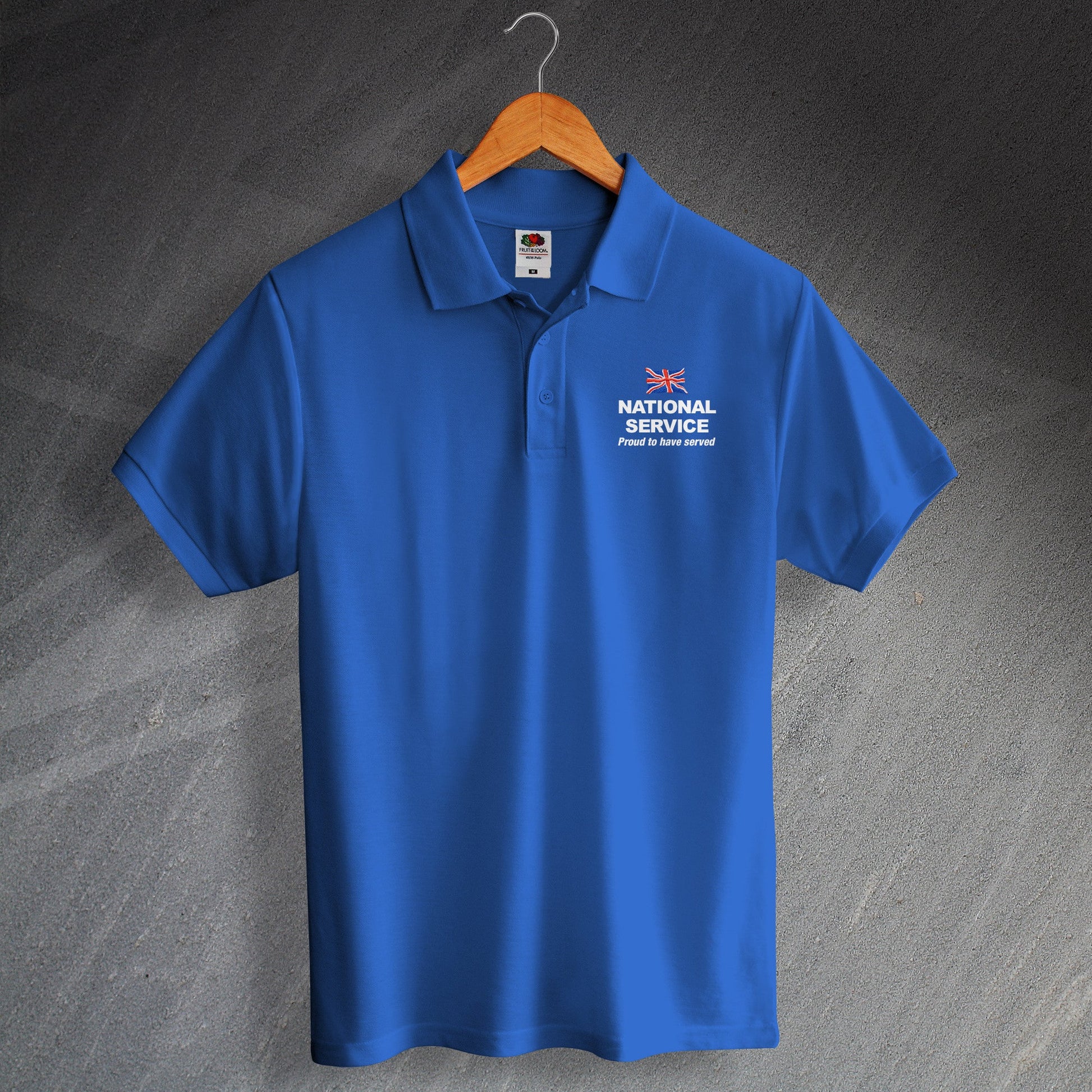 National Service Embroidered Polo Shirt
