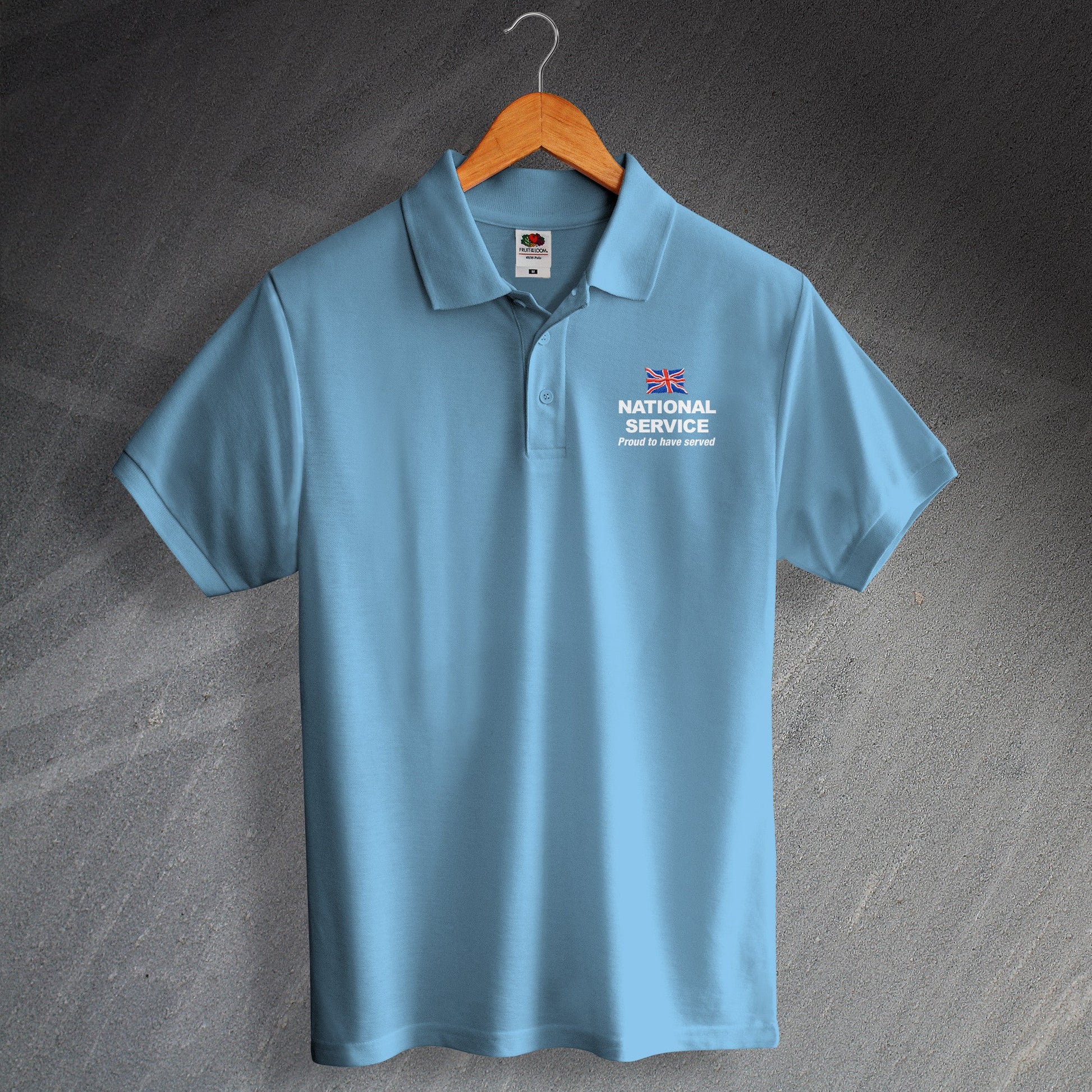 National Service Embroidered Polo Shirt