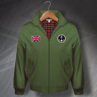 Navy Anchor Harrington Jacket